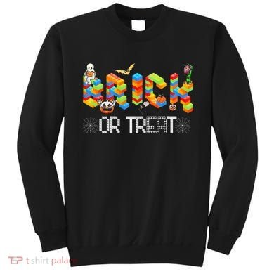 Block Building Halloween Brick Or Treat Master Builder Sweatshirt