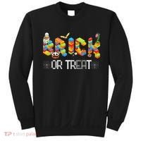 Block Building Halloween Brick Or Treat Master Builder Sweatshirt thumb 0
