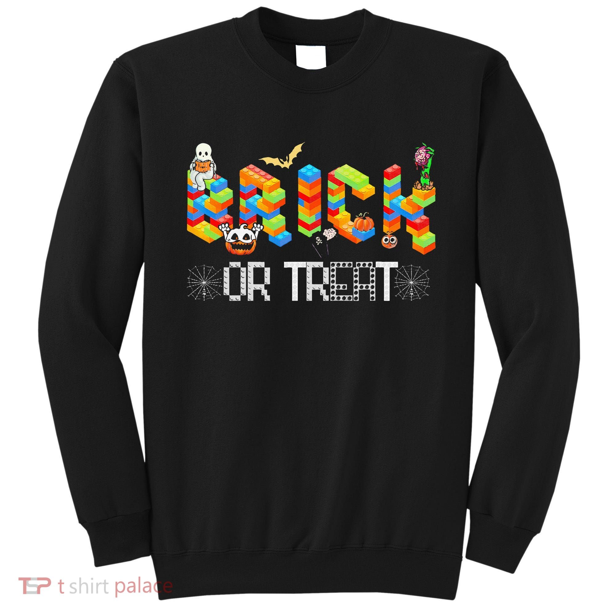 Block Building Halloween Brick Or Treat Master Builder Sweatshirt