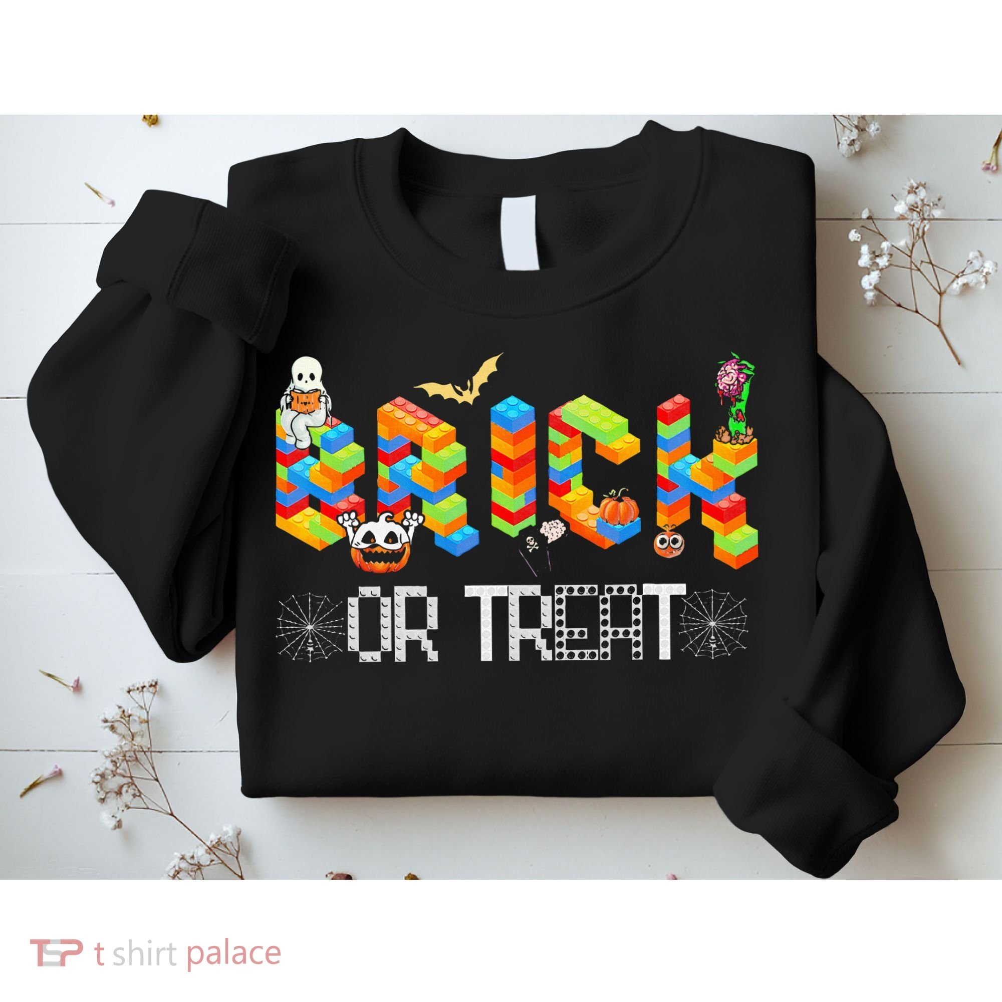 Block Building Halloween Brick Or Treat Master Builder Sweatshirt