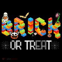 Block Building Halloween Brick Or Treat Master Builder Women's Hoodie thumb 2