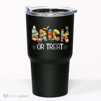 Block Building Halloween Brick Or Treat Master Builder Tumbler thumb 0