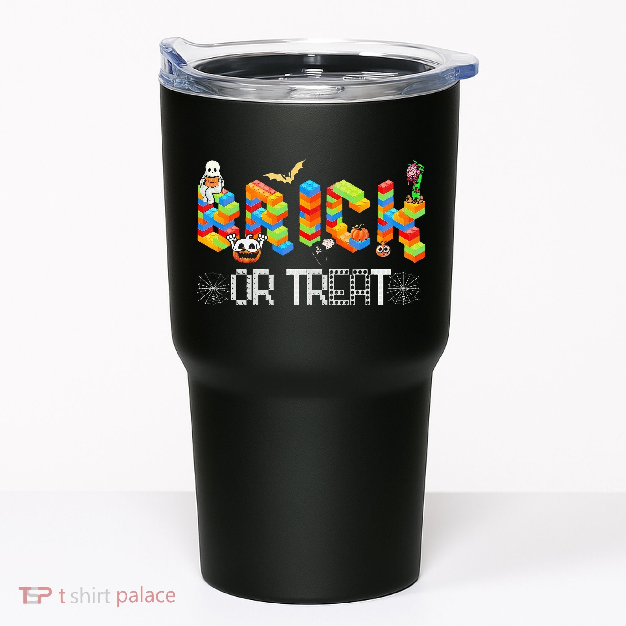 Block Building Halloween Brick Or Treat Master Builder Tumbler