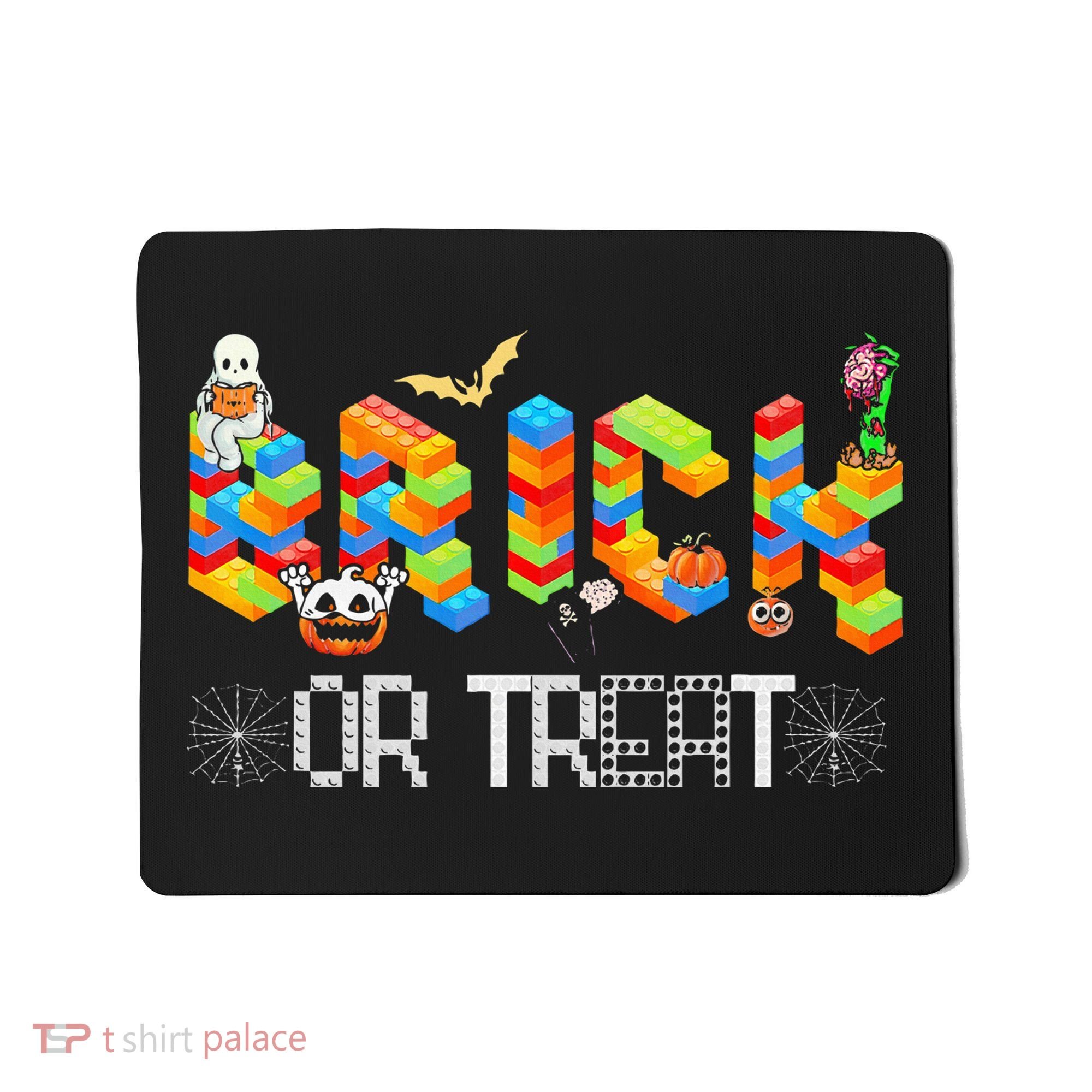 Block Building Halloween Brick Or Treat Master Builder Mousepad