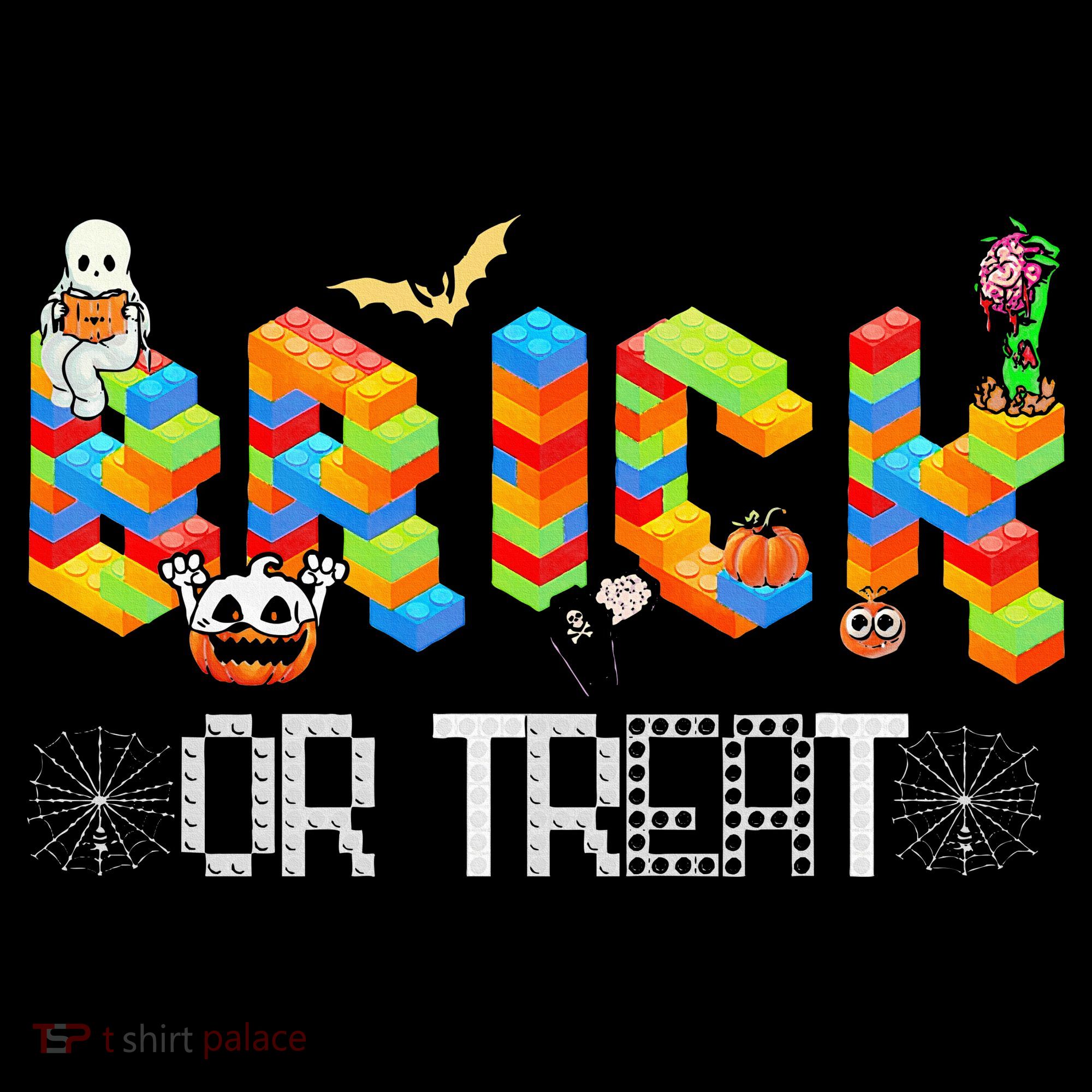 Block Building Halloween Brick Or Treat Master Builder Ornament