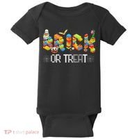 Block Building Halloween Brick Or Treat Master Builder Baby Bodysuit thumb 0