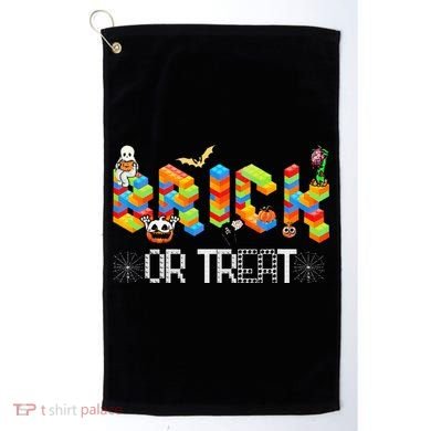 Block Building Halloween Brick Or Treat Master Builder Golf Towel