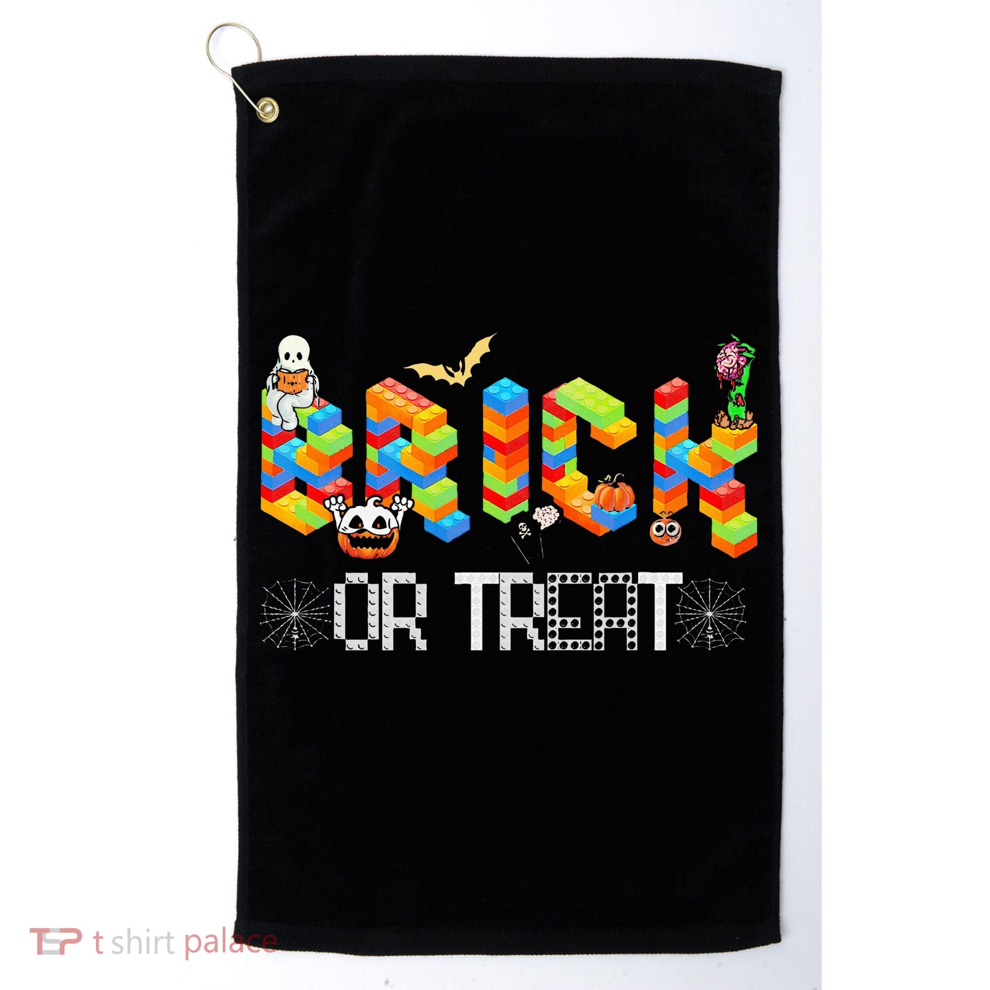 Block Building Halloween Brick Or Treat Master Builder Golf Towel