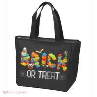Block Building Halloween Brick Or Treat Master Builder Tote Bag thumb 3