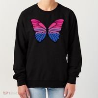 Bisexual Butterfly Hypolimnas Bi Pride Flag Women's Sweatshirt thumb 0