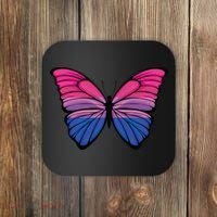 Bisexual Butterfly Hypolimnas Bi Pride Flag Coaster thumb 0