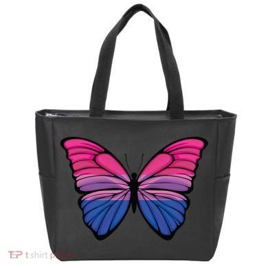 Bisexual Butterfly Hypolimnas Bi Pride Flag Tote Bag