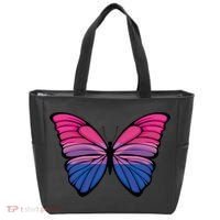 Bisexual Butterfly Hypolimnas Bi Pride Flag Tote Bag thumb 0