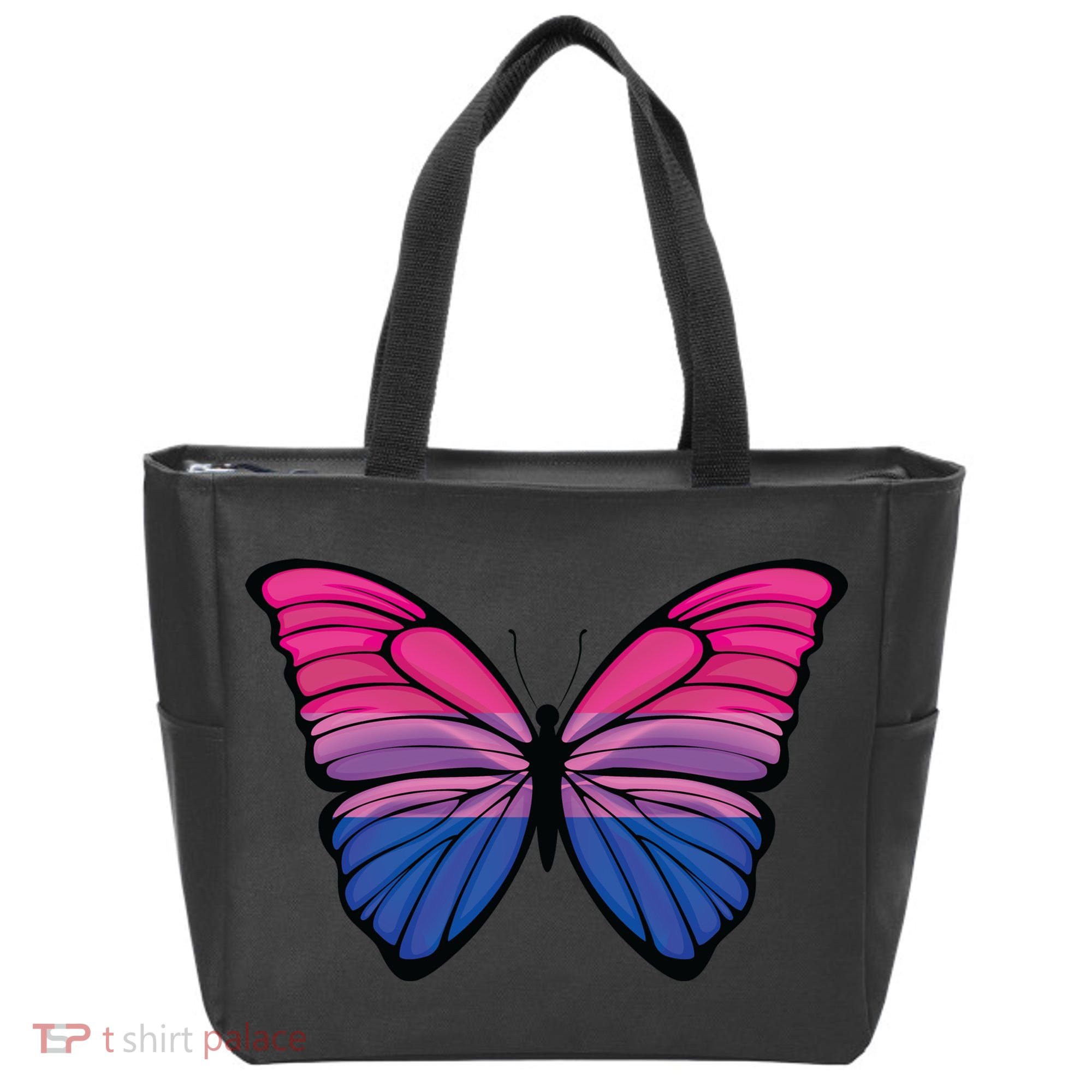 Bisexual Butterfly Hypolimnas Bi Pride Flag Tote Bag