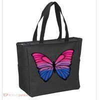 Bisexual Butterfly Hypolimnas Bi Pride Flag Tote Bag thumb 2