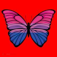 Bisexual Butterfly Hypolimnas Bi Pride Flag Santa Hat thumb 1