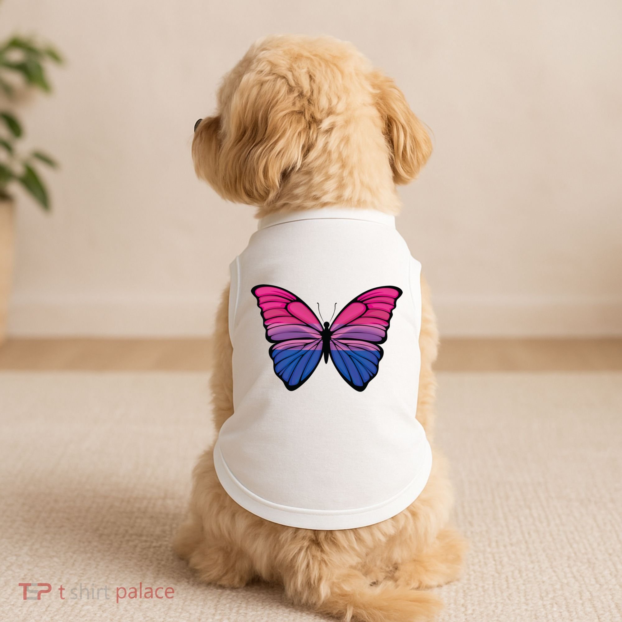 Bisexual Butterfly Hypolimnas Bi Pride Flag Doggie Tank