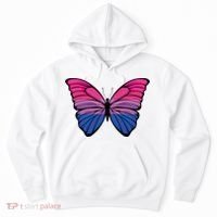 Bisexual Butterfly Hypolimnas Bi Pride Flag Hoodie thumb 0