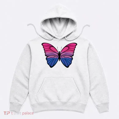 Bisexual Butterfly Hypolimnas Bi Pride Flag Hoodie