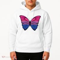 Bisexual Butterfly Hypolimnas Bi Pride Flag Hoodie thumb 2