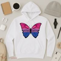 Bisexual Butterfly Hypolimnas Bi Pride Flag Hoodie thumb 3