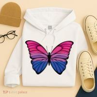 Bisexual Butterfly Hypolimnas Bi Pride Flag Hoodie thumb 4