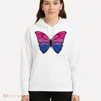 Bisexual Butterfly Hypolimnas Bi Pride Flag Hoodie thumb 5