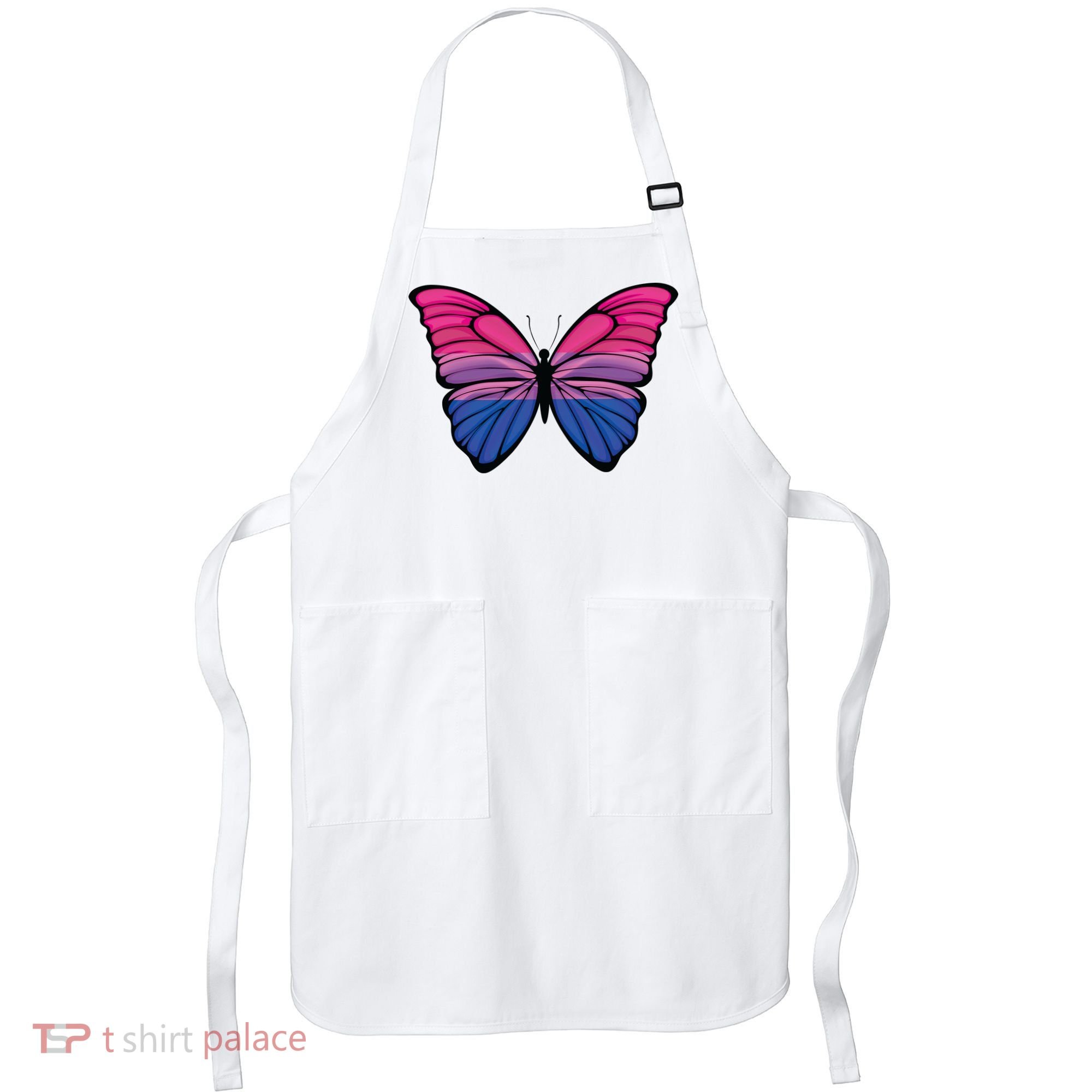 Bisexual Butterfly Hypolimnas Bi Pride Flag Apron