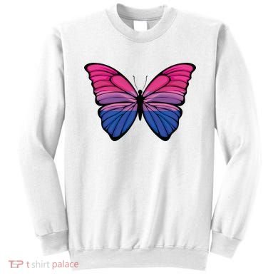Bisexual Butterfly Hypolimnas Bi Pride Flag Sweatshirt
