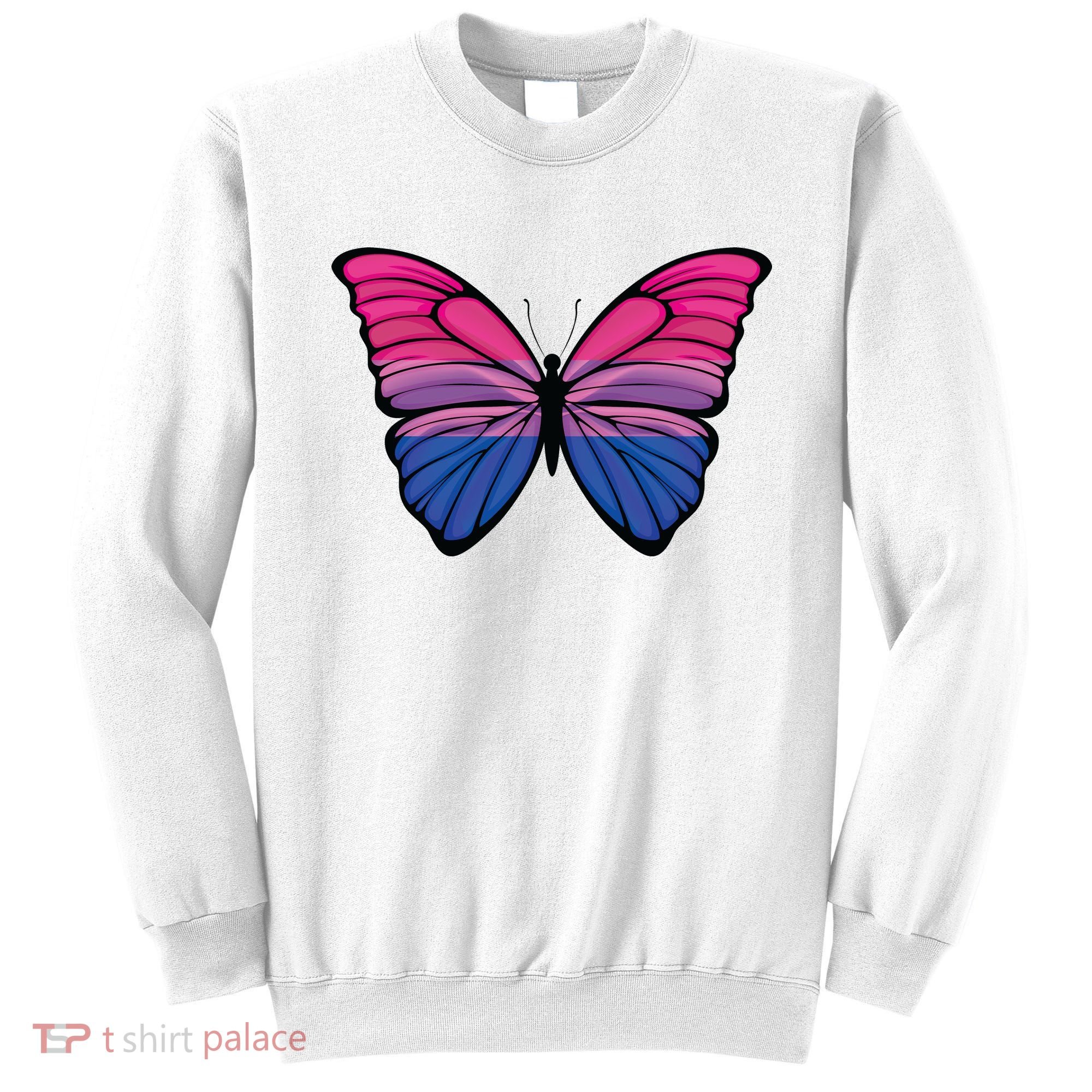 Bisexual Butterfly Hypolimnas Bi Pride Flag Sweatshirt