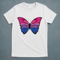 Bisexual Butterfly Hypolimnas Bi Pride Flag T-Shirt thumb 5