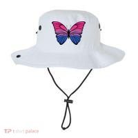 Bisexual Butterfly Hypolimnas Bi Pride Flag Bucket Hat thumb 0