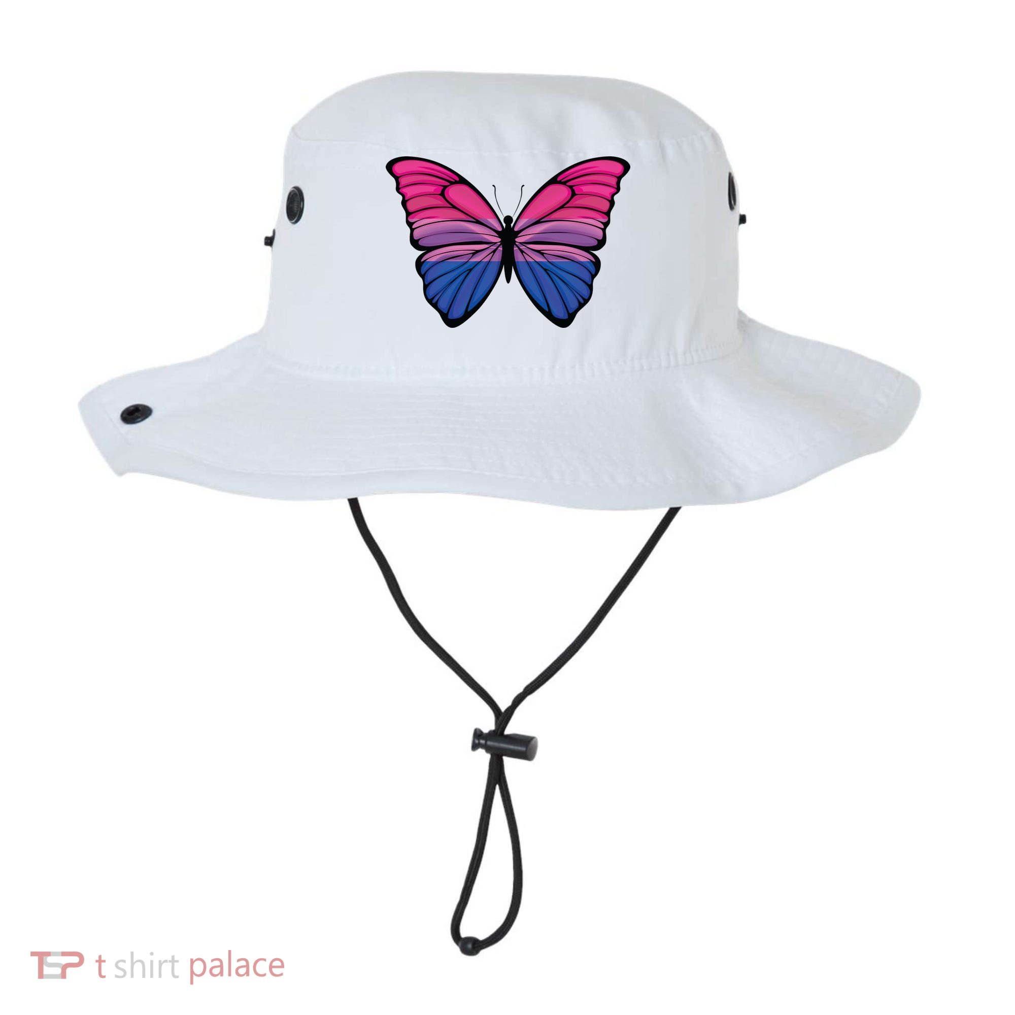 Bisexual Butterfly Hypolimnas Bi Pride Flag Bucket Hat