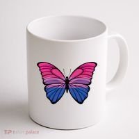 Bisexual Butterfly Hypolimnas Bi Pride Flag Coffee Mug thumb 1