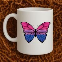 Bisexual Butterfly Hypolimnas Bi Pride Flag Coffee Mug thumb 2