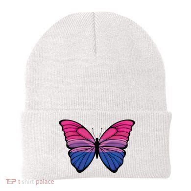 Bisexual Butterfly Hypolimnas Bi Pride Flag Beanie