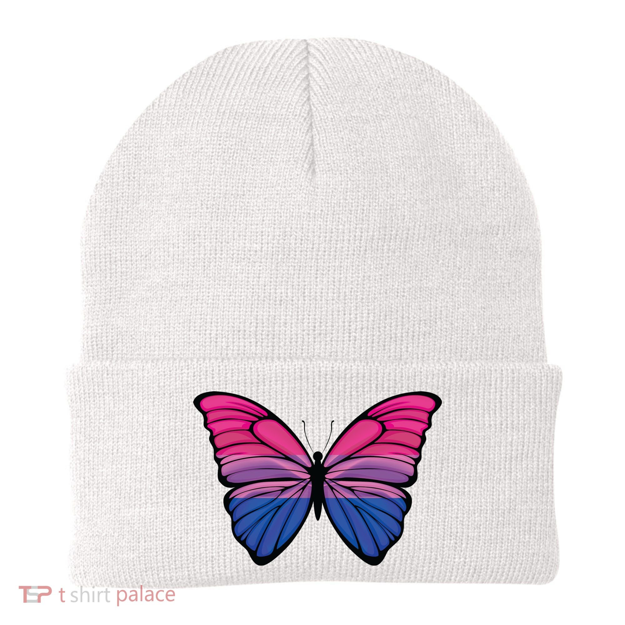 Bisexual Butterfly Hypolimnas Bi Pride Flag Beanie
