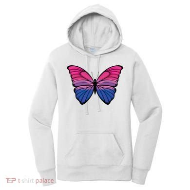 Bisexual Butterfly Hypolimnas Bi Pride Flag Women's Hoodie