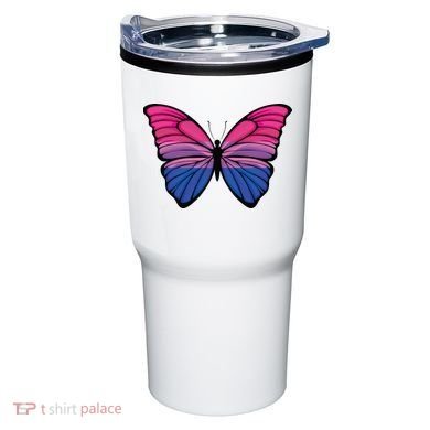 Bisexual Butterfly Hypolimnas Bi Pride Flag Tumbler
