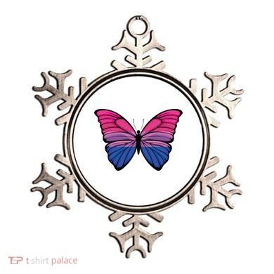 Bisexual Butterfly Hypolimnas Bi Pride Flag Ornament