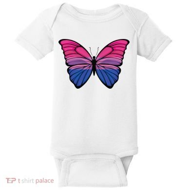 Bisexual Butterfly Hypolimnas Bi Pride Flag Baby Bodysuit