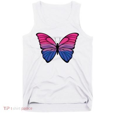 Bisexual Butterfly Hypolimnas Bi Pride Flag Tank Top