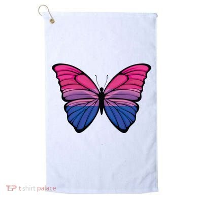 Bisexual Butterfly Hypolimnas Bi Pride Flag Golf Towel