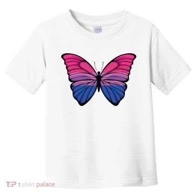 Bisexual Butterfly Hypolimnas Bi Pride Flag Toddler T-Shirt