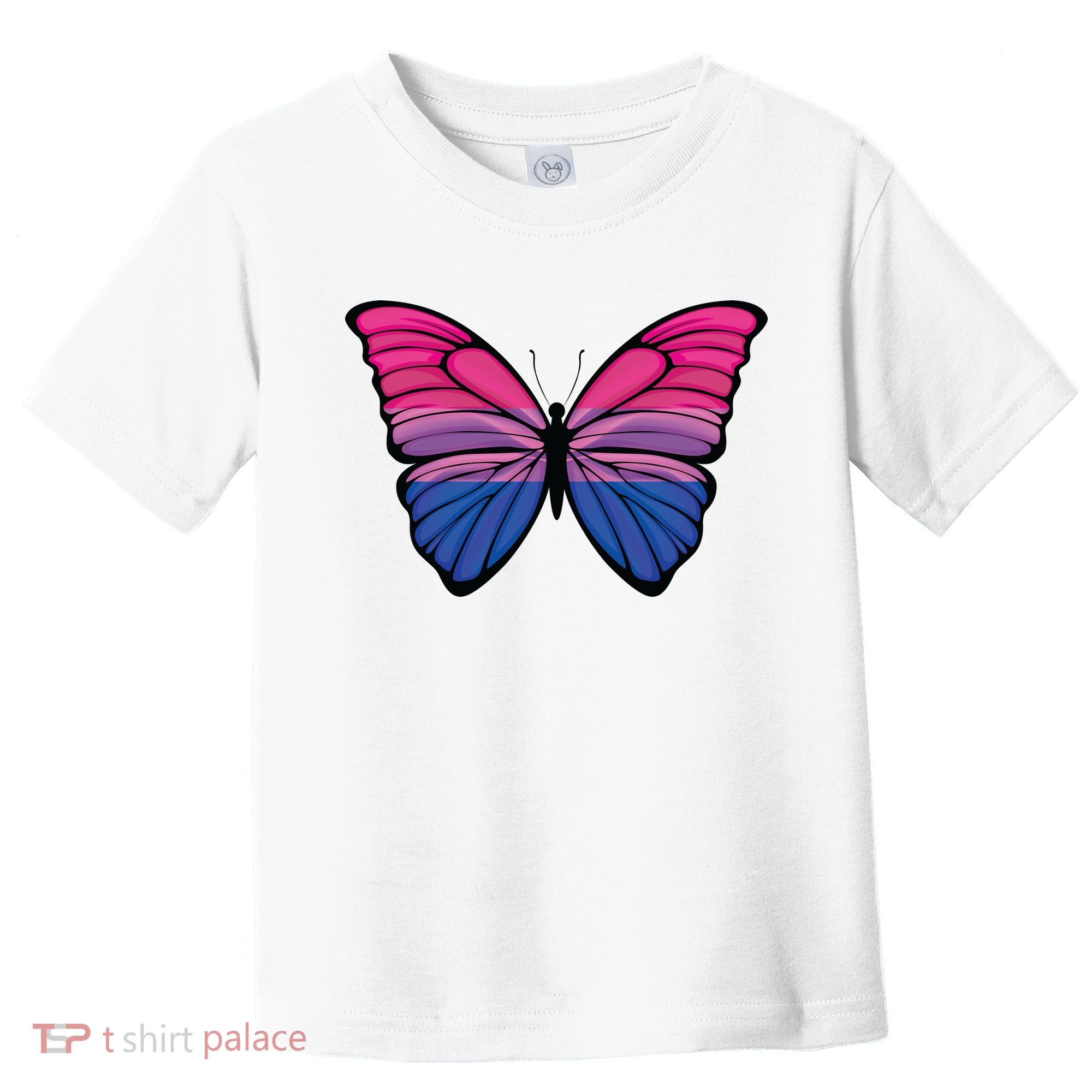 Bisexual Butterfly Hypolimnas Bi Pride Flag Toddler T-Shirt