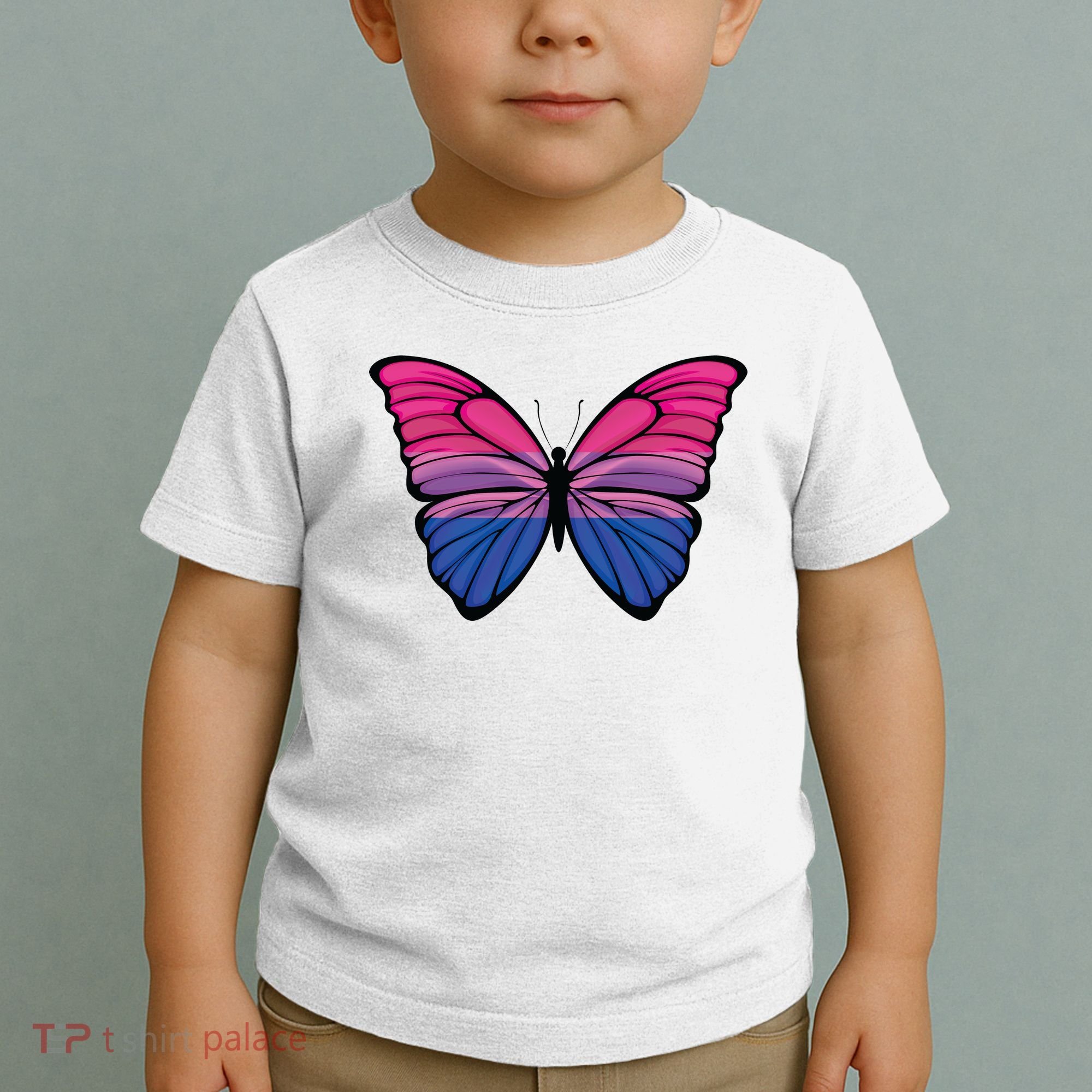 Bisexual Butterfly Hypolimnas Bi Pride Flag Toddler T-Shirt