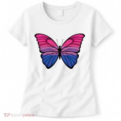 Bisexual Butterfly Hypolimnas Bi Pride Flag Women's T-Shirt