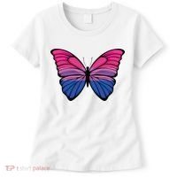 Bisexual Butterfly Hypolimnas Bi Pride Flag Women's T-Shirt thumb 0