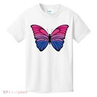 Bisexual Butterfly Hypolimnas Bi Pride Flag Kids T-Shirt thumb 0