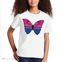 Bisexual Butterfly Hypolimnas Bi Pride Flag Kids T-Shirt thumb 2